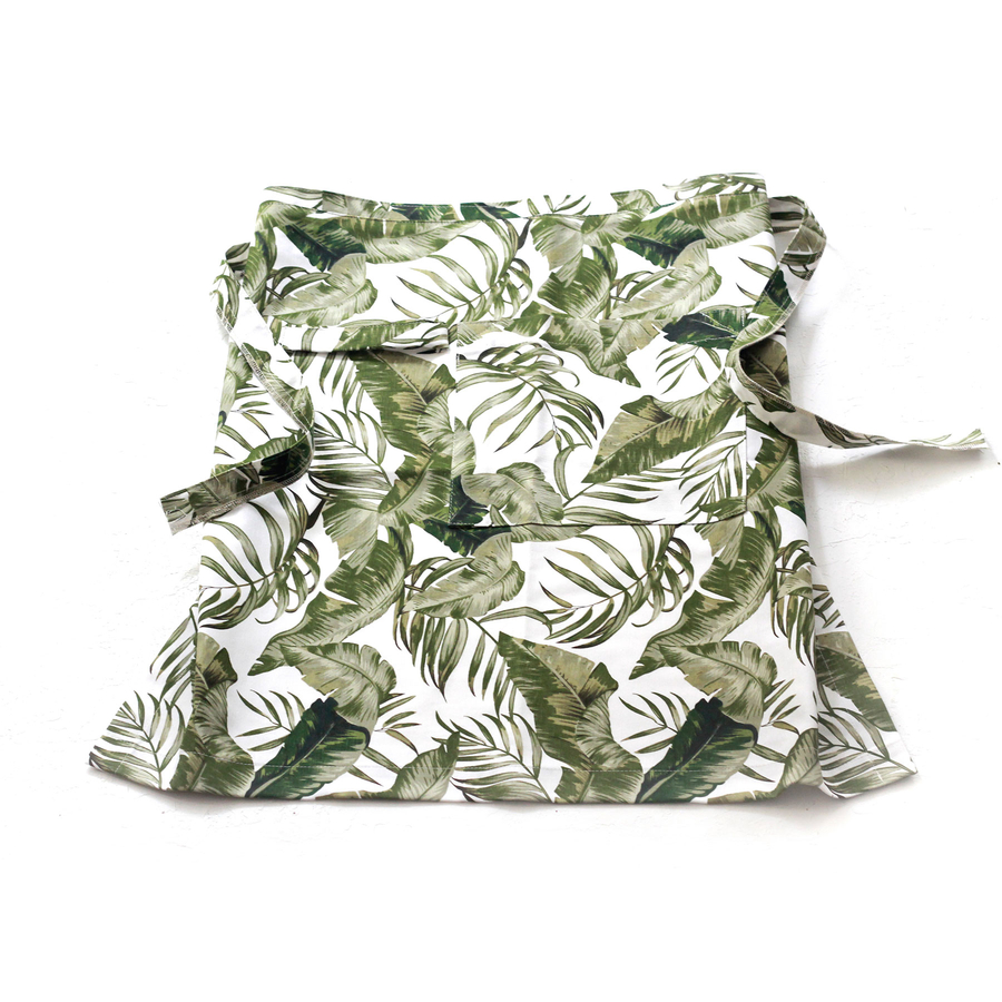 Kitchen apron with green leaf pattern, 50x70 cm - 6