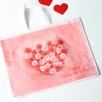 Valentine's day heart printed bag, 34x45x10.5 cm / 20 pcs - 1