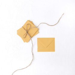 Small envelope, 7x9 cm / 50 pcs (Mustard color Yellow) - Bimotif