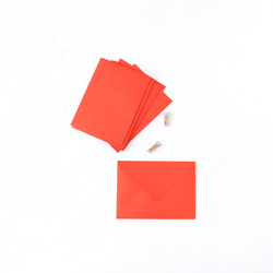 Red standard envelope, 13x18 cm / 50 pcs - Bimotif