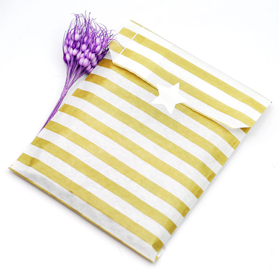 Patterned paper bag, white-gold / polka dot (18x30 - 500 pcs) - 2