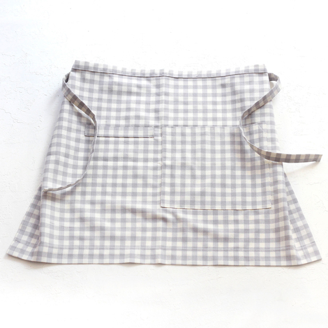 Grey and white checkered kitchen apron, 50x70 cm - Bimotif