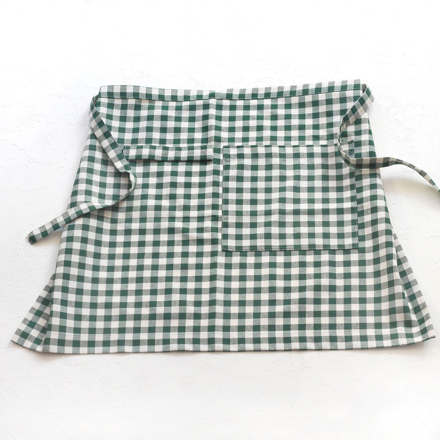 Dark green and white checkered kitchen apron, 50x70 cm - 1