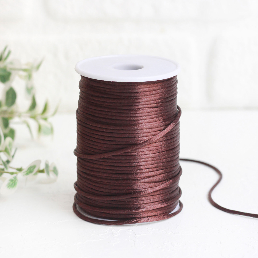 Brown flush rope (rat tail), 2 mm / 5 metres - 1