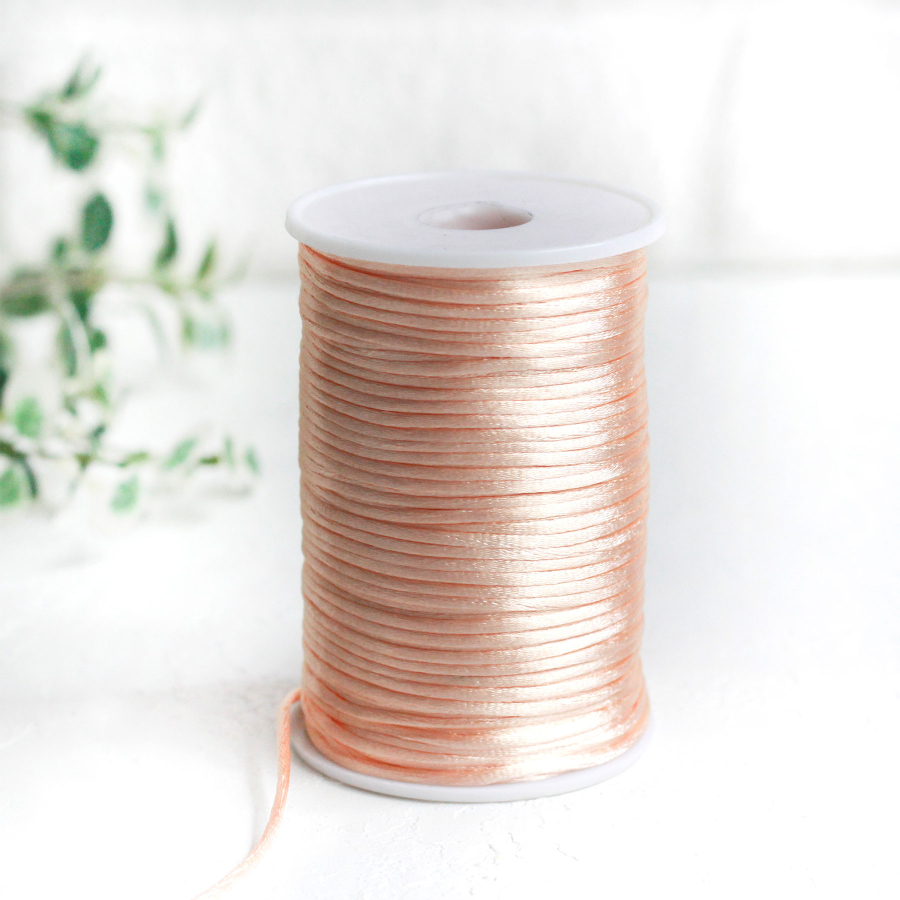 Peach Color flush rope (rat tail), 2 mm / 5 metres - 1