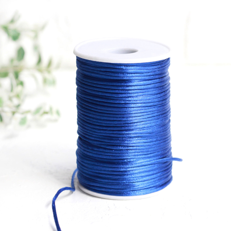 Night Blue flush rope (rat tail), 2 mm / Roll - Bimotif