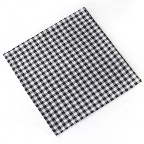 Black and white checked woven fabric chair cover, 47x47 cm - 2