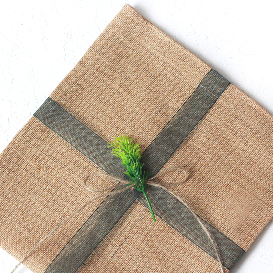 Velcro gift pack with green ribbon, 30x30 cm / 10 pcs - 3
