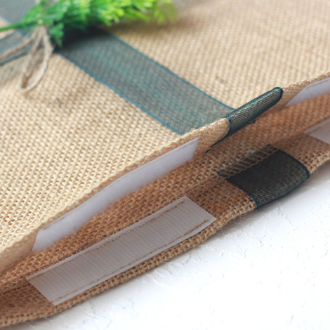 Velcro gift pack with green ribbon, 30x30 cm / 10 pcs - Bimotif (1)