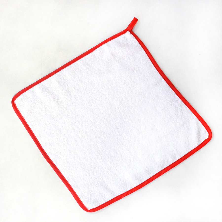 Kitchen hand towel with red piping, 35x35 cm / 2 pcs - 1