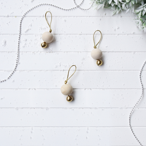Christmas ornament, 3 pcs solid bell / Gold - Bimotif