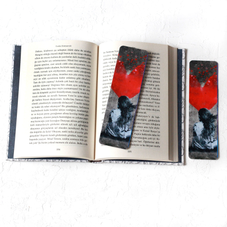 Bookmark, heart / 2 pcs - Bimotif