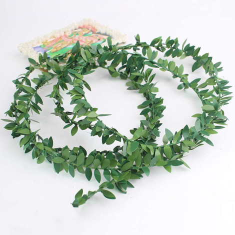 Decorative wired leaf ribbon, 2 metres artificial crown ivy - Bimotif