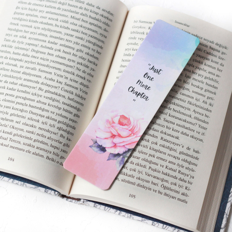 Bookmark, pink rose / 2 pcs - Bimotif (1)