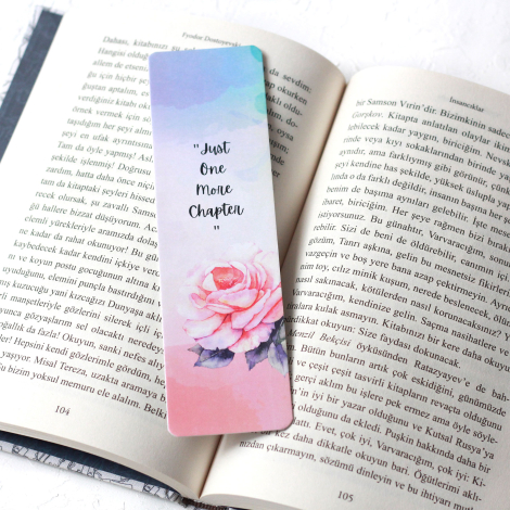 Bookmark, pink rose / 2 pcs - 3
