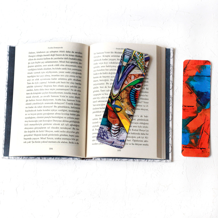 Abstract themed bookmark set / 2 pcs - 1