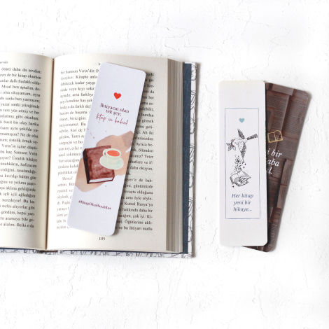 Books themed bookmark set / 3 pcs - Bimotif