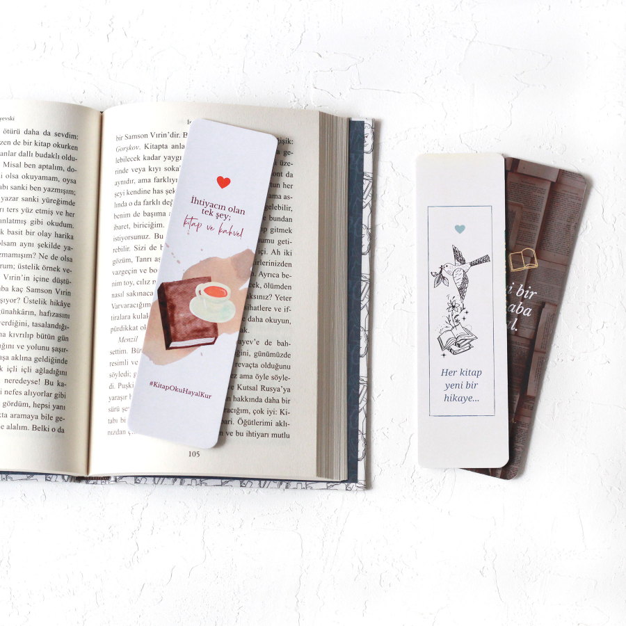 Books themed bookmark set / 3 pcs - 1