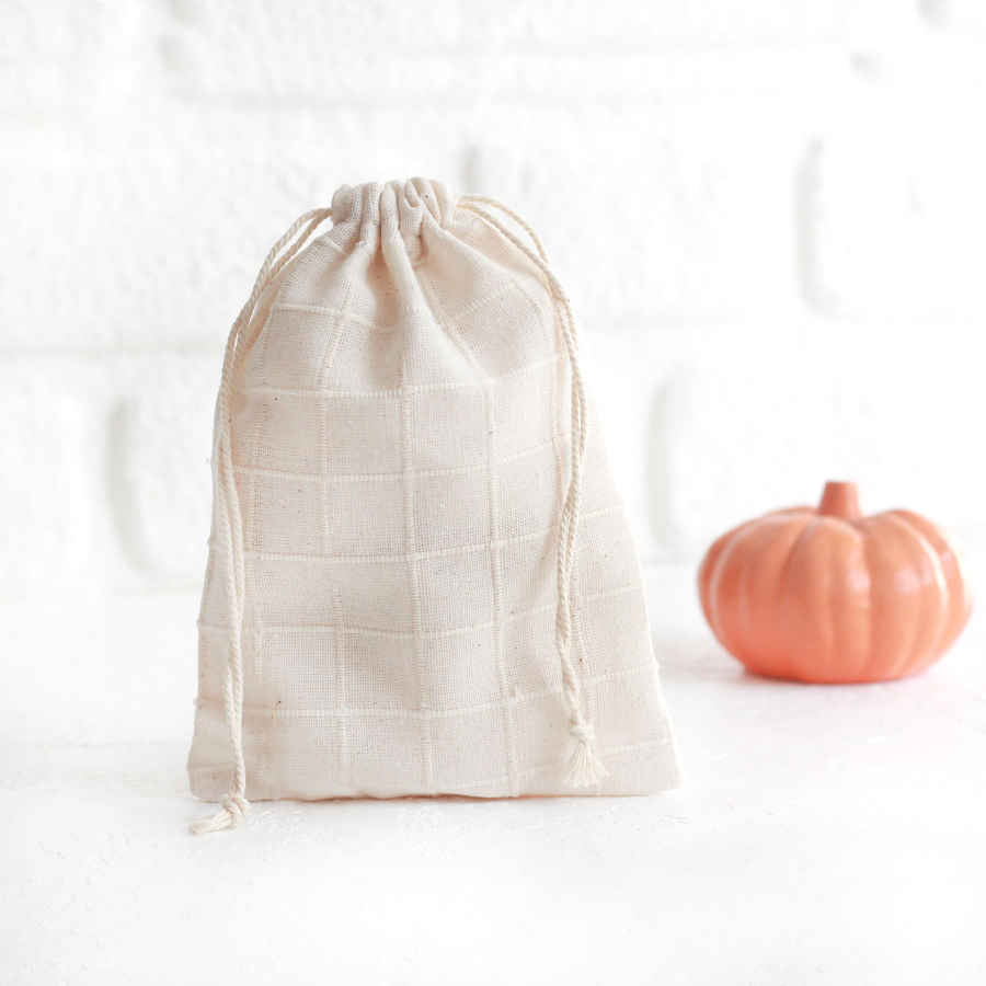 Check pattern Buldan cloth fabric pouch, 10x15 cm / 2 pcs - 1
