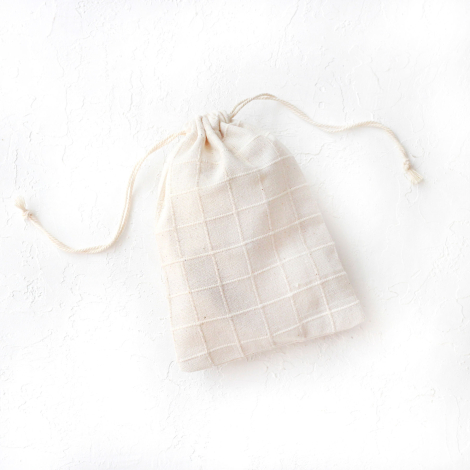 Check pattern Buldan cloth fabric pouch, 10x15 cm / 2 pcs - 2