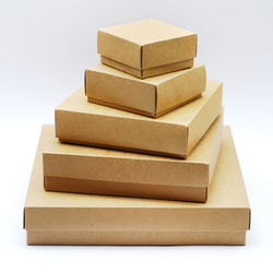 Square kraft box / 5x5x3 (5 pcs) - Bimotif (1)