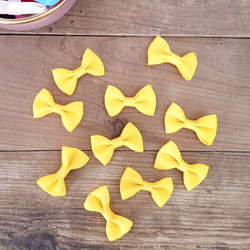 Yellow grosgrain bow, 4 cm / 3 pcs - Bimotif