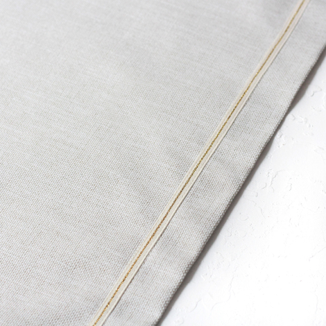 Poly-linen runner with gold glitter stripes, natural / 45x150 cm - 3