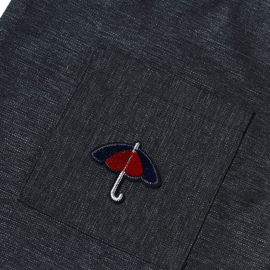 Umbrella, black poly-linen fabric bag, 35x40 cm - 3
