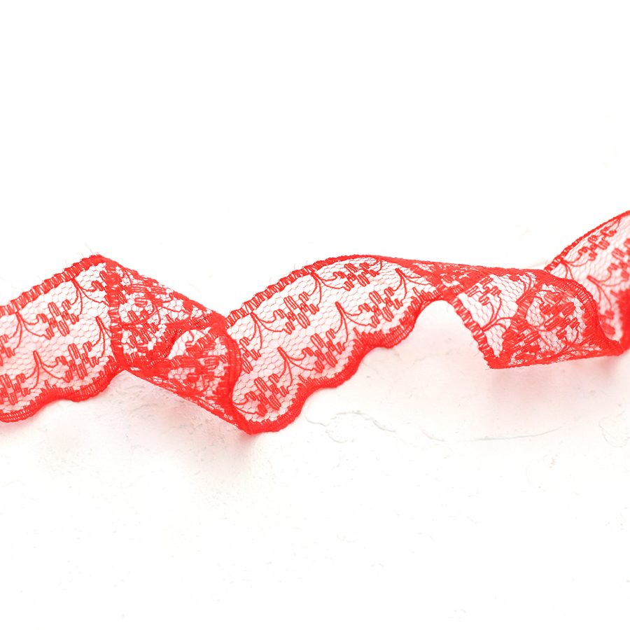 Lace ribbon / 5 metres, 2 cm / Red - 2
