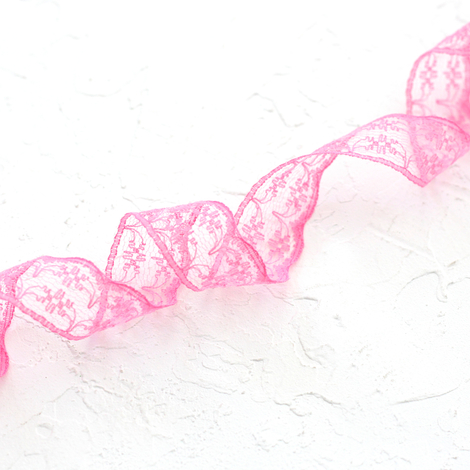 Lace ribbon / 5 metres, 2 cm / Dark Pink - Bimotif (1)