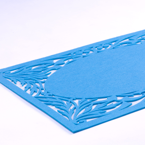 Light blue felt placemat, branch - 29x45 cm / 1 piece - 2