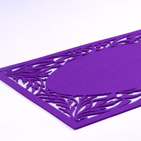 Light purple felt placemat, branch - 29x45 cm / 1 piece - 2
