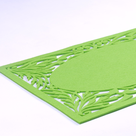 Light green felt placemat, branch - 29x45 cm / 1 piece - 2