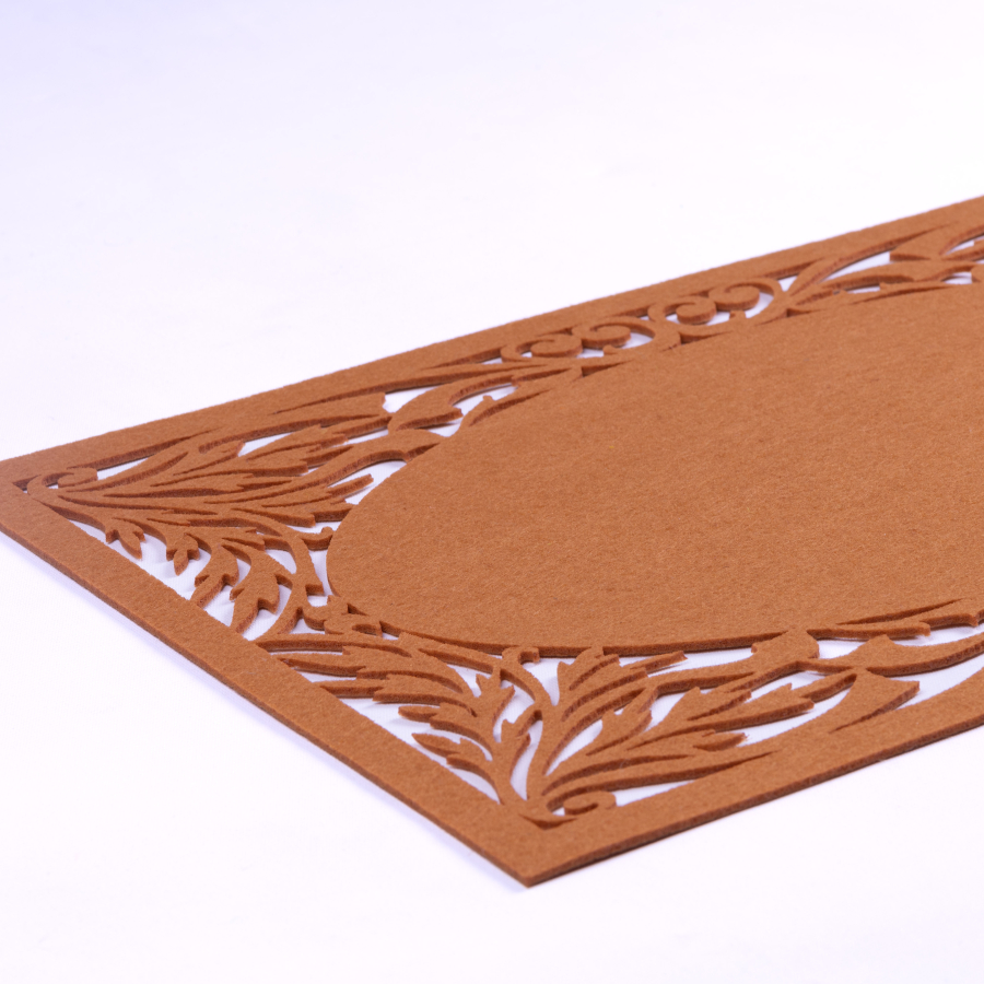 Cinnamon color felt placemat, branch - 29x45 cm / 1 piece - 2
