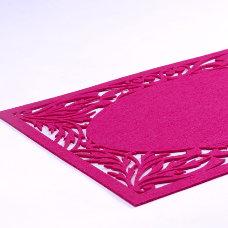 Fuchsia felt Placemat, branch - 29x45 cm / 1 piece - 2