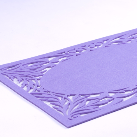 Lilac felt placemat, branch - 29x45 cm / 1 piece - Bimotif (1)