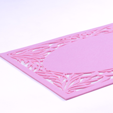 Pink felt placemat, branch - 29x45 cm / 1 piece - 2