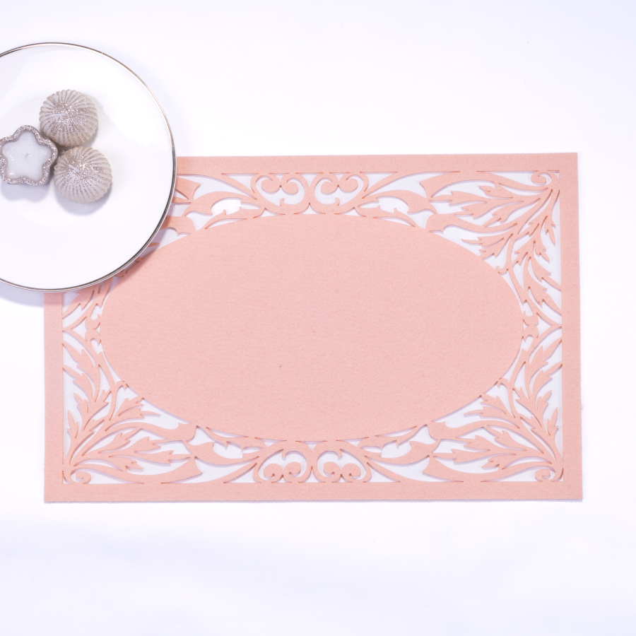Powder Color felt placemat, branch - 29x45 cm / 1 piece - 1