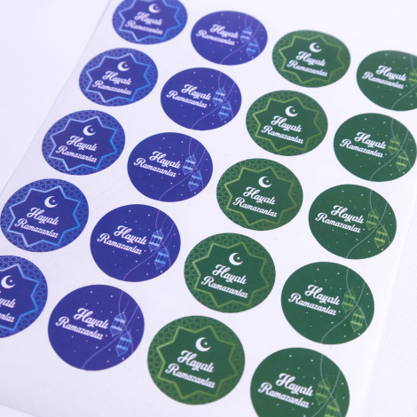 Night Blue felt ornament and Happy Ramadan sticker set / 5 pcs - 3