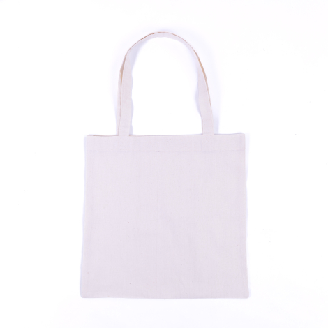 Cream raw cloth bag, 37x39 cm - Bimotif (1)