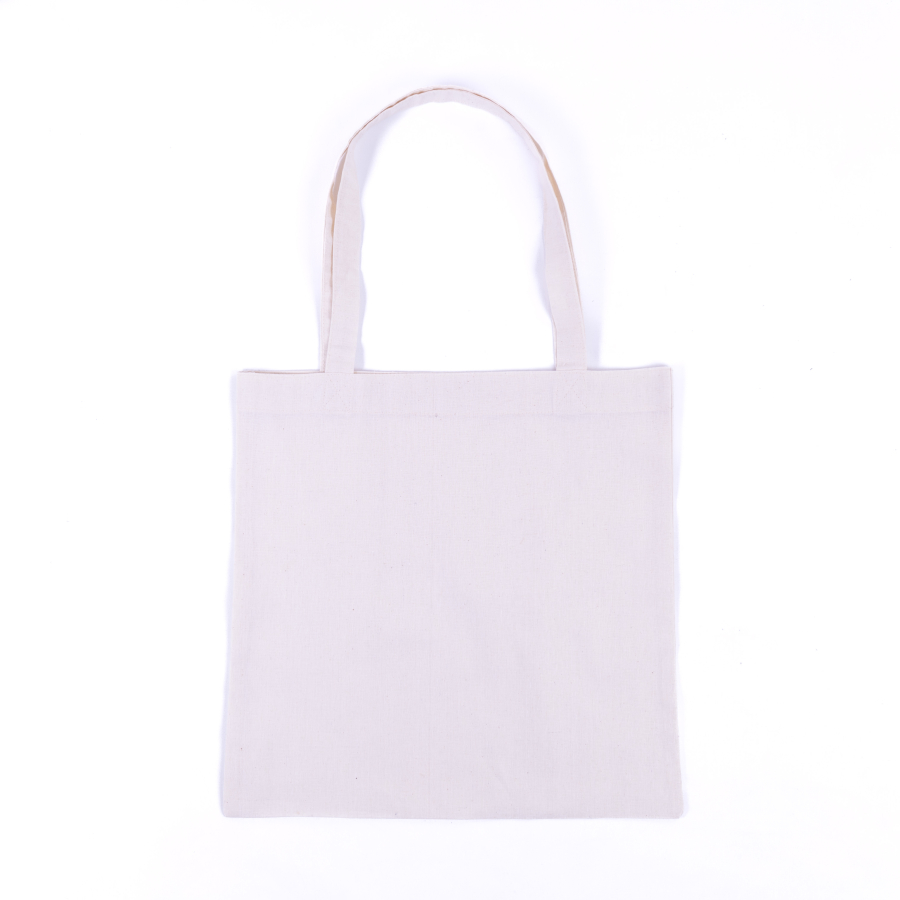Cream raw cloth bag, 37x39 cm - 2