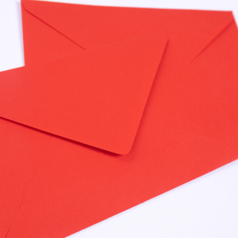 Red postcard envelope, 10.5x15.5 cm / 10 pcs - Bimotif (1)