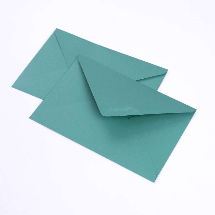Green postcard envelope, 10.5x15.5 cm / 10 pcs - 3