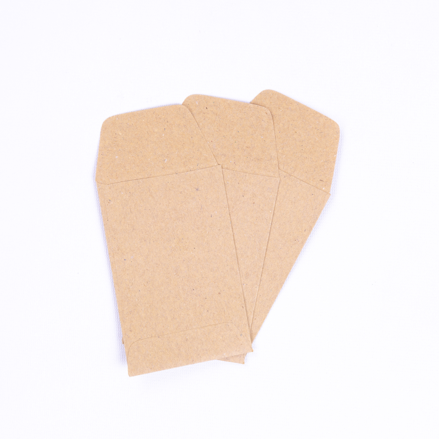 Kraft seed envelope, 5.5x9 cm / 5 pcs - 3