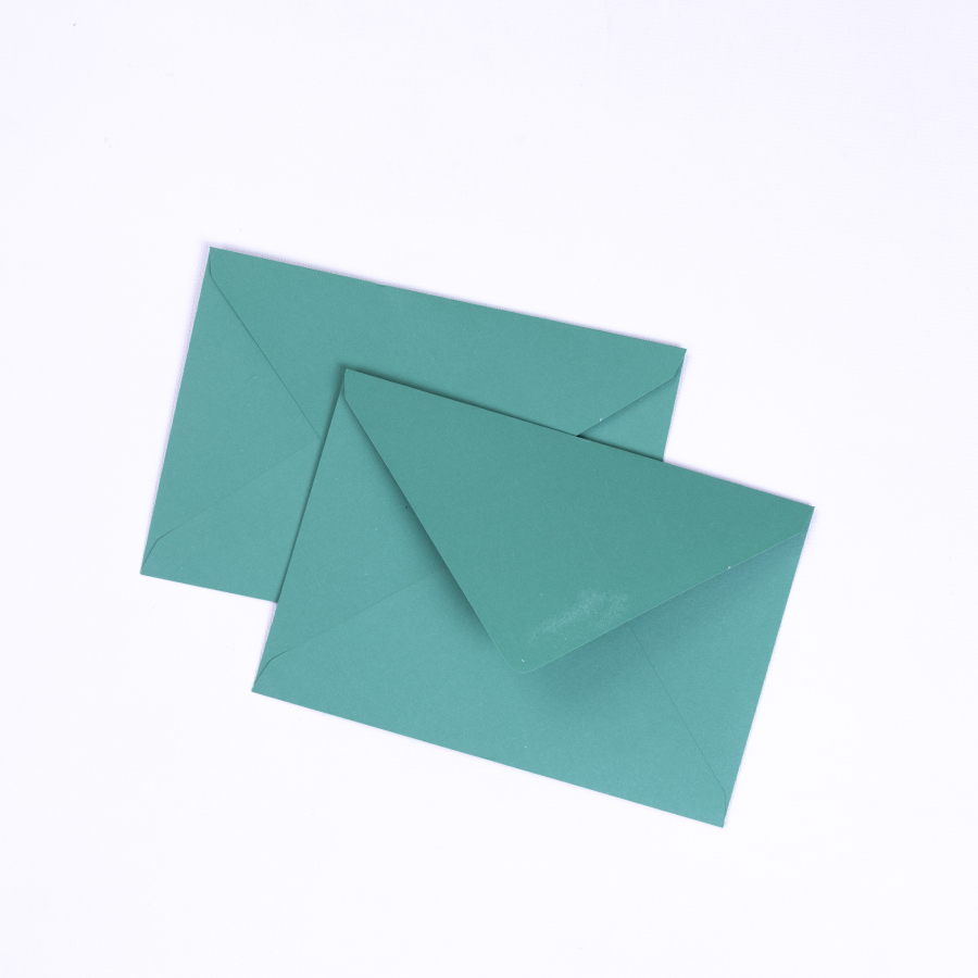 Green postcard envelope, 10.5x15.5 cm / 100 pcs - 1