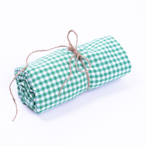 Gingham picnic tablecloth, mint / 160x160 - Bimotif (1)