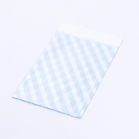 Liquid Proof Disposable Tablecloth, Light Blue Grid, 120x185 cm / 1 piece - Bimotif