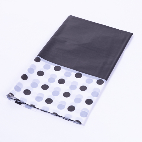 Liquid Proof Disposable Tablecloth, Black Polka Dot, 120x185 cm / 1 piece - Bimotif