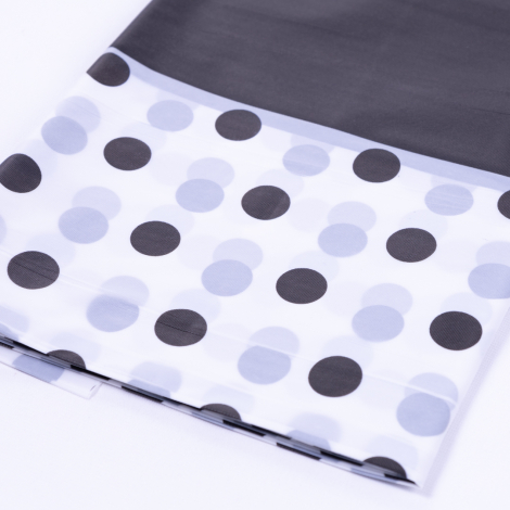 Liquid Proof Disposable Tablecloth, Black Polka Dot, 120x185 cm / 1 piece - Bimotif (1)