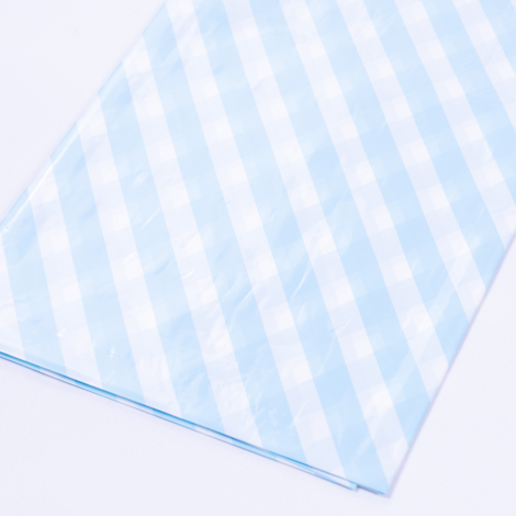 Liquid Proof Disposable Tablecloth, Light Blue Grid, 120x185 cm / 5 pcs - 2